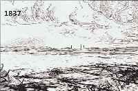 LILIEBERMANN, MAX, 1847-1935, LANDSCHAFT MIT WOLKEN, HOLZSCHNITT AUF BÜTTEN, CA. 11 X 13 CM