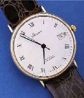 GENEVE HERRENARMBANDUHR AUTOMATIK, GG 585/ 000-EINSCHALENGEH., EMAILFARB. KONTRASTZIF- FERBL., BASISKAL. ETA 2824/2, STOßGES., ...