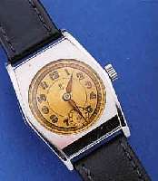 UROFA ARMBANDUHR, KAL. 55, DEUTSCHLAND UM 1933, GESAMTFERT. CA. 100.000 STüCK, ORIG.- ZIFFERBL. M. EINEM D. 1. GLASHüTTER-LOGOS, ZWEIFARB., ...