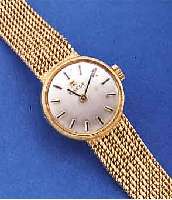TISSOT DAMENGOLDBANDUHR, SCHWEIZ UM 1962, GG 585/000 INCL. GG-BAND, BODEN GEDR., VERS. BLATT, RUNDANKERW., 17 ST., HANDAUFZUGKAL. 709-2, ...