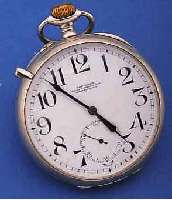 LONGINES HERRENTASCHENUHR, WOHL DIENSTUHR, UM 1920, NICKELGEH. M. SICHERUNG AUßEN 10, GEGEN UNBEFUGTES ÖFFNEN, EMAILBL. RISS., ORIG.SIGN., ...