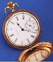 KONVOLUT: 2 AMERIKANISCHE SAVONETTEHERREN- TASCHENUHREN MIT ROSE-GOLDAUFLAGE, 1X WALT_ HAM, D. CA. 47 MM, EMAILBL. RISSIG, 7 ST., ...