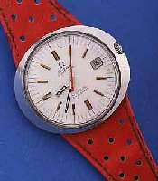 OMEGA HERRENARMBANDUHR AUTOMATIK/DYMAMIK/ GENEVE, SCHWEIZ UM 1969, EDELST.-EINSCHALEN-GEH., GET. A-WELLE, BEI FERTIGST. ...