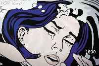 LICHLICHTENSTEIN, ROY, 1923-1997, DROWNING GIRL, FARBSIEBDRUCK NACH EINEM GEMÄL- DE, ED. MUSEUM OF MODERN ART NEW YORK, 1989, HANDSIGNIERT, CA. ...