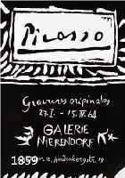 PICASSO, PABLO, 1881-1973, PLAKAT ZUR AUSSTELLUNG "GRAVURES ORIGINALES" GALERIE NIERENDORF BERLIN 1964, LINOLSCHNITT, AUFLAGE 700 ...