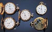 AUGUST REGEL HERRENTASCHENUHR SAVONETTE, SCHWEIZ/DEUTSCHLAND UM 1905, ROSE-G. 585/000, BEIDE SCHALEN SYM. GUILL., ALTERSBED. BER., VERSCHL. ...