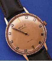 GLASHÜTTE HERRENARMBANDUHR SPEZIMATIC, DEUTSCHLAND UM 1969, METALL ROTVERG., BER., EDELST.-BODEN GEDR., BANDANST. L. VERZ., KAL. 74/683, ...