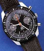 O & W ARMBANDCHRONOGRAPH PRECISION, SCHWEIZ UM 1968, UNGETR. LAGERW., METALL HARTVERCHR., BODEN GESCHR., LüNETTE BEIDS. DREHB., ...