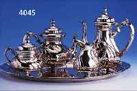 5-TEILIGES KAFFEE- BZW. TESSET, DEUTSCH, WMF 30ER JAHRE, METALL VERSILBERT, BAROCKSTIL BEST. AUS: KAFFEEKANNE, TEEKANNE (DECKEL MIT SCHARNIER), ...