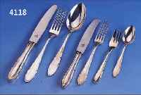 BESTECK FüR 6 PERSONEN, DEUTSCH 30ER JAHRE, 800ER SILBER, BAROCKSTIL, BEST. AUS: 6 MENUEGABELN, 6 MENUEMESSER, 6 MENUELöFFEL, 6 ...