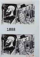 PENCK, A.R., GEB. 1939, VIER MULTIPLES, DIE DIKTATOREN, DARST. VON BASELITZ UND LüPPERTZ, DREI HANDSIGNIERT, CA. 10 X 15 ...