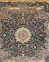 INDO-KERMAN, 198 X 198CM, EHZ 3 FLOR WOLLE, CA.20 JAHRE