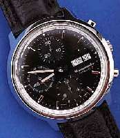 MIDO ARMBANDCHRONOGRAPH COMMANDER AUTOMATIK, SCHWEIZ UM 1996, EDELST. POL., EINSCHALENAUS-F., KONTRASTZIFFERBL., 30-MIN.- U. 12-STD.- ...