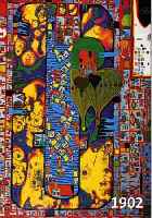 HUNDERTWASSER, FRIEDENSREICH, 1928-2000, PLAKAT ZU DEN OLYMPISCHE SPIELE MüNCHEN 1972, FARBOFFSET, CA. 98 X 61 CM, U.GL., R.