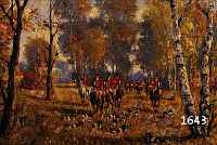 ALTERMANN, HORST, *1925 DüSSELDORF - 1978, DüSSELDORFER IMPRESSIONIST, PARFORCEJAGD, ÖL/LWD., SIGN., 60,5 X 70 CM, R.