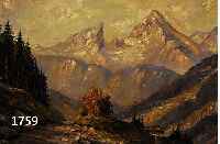 ALTERMANN, HORST, *1925 DüSSELDORF - 1978, DüSSELDORFER IMPRESSIONIST, BLICK AUF DEN WATZMANN, ÖL/LWD., SIGN., ORTSBEZ. DüSSELDORF,50 X 70 ...