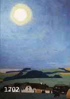 BECKER, CARL, DEUTSCHER KüNSTLER UM 1930, SOMMERSONNE üBER WEITER LANDSCHAFT MIT BAUERNGEHöFT, ÖL/LWD. (RETOUSCHIERT), SIGN. U.DAT. ...