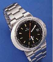OMEGA HERRENARMBANDUHR GENEVE/DYNAMIC, EDELST.-EINSCHALENGEH., GET. A-WELLE, BEI FERTIGST. WASSERGESCH., ORIG.-EDELST.-BAND IM BODEN INTEGR., 17 ...