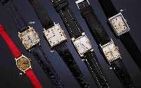 EBEL HERRENARMBANDUHR, SCHWEIZ UM 1957, GG 750/000-CARREEGEH., FLACHE AUSF., BODEN GEDR., VERS. KONTRASTZIFFERBL., RUNDANKERW., ...