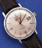 OMEGA HEOMEGA HERRENARMBANDUHR SEAMASTER DE VILLE AUTOMATIK, EDELST., EINSCHALENAUSF., GET. A-WELLE, BEI FERTIGST. WASSERGESCH., VERS. BLATT L. ...