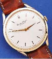 IWC HERRENARMBANDUHR, SCHWEIZ UM 1958, NEU- TR. RG 750/000-GEH., BLATT REST., 16 ST., HANDAUFZUGKAL. 89, GEPR. CHATONS, SCHR.-GLYC.-UNR., ...