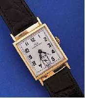 IWC DAMENARMBANDUHR, SCHWEIZ UM 1938, NEUTR.GG 585/000-GEH., KAL. 90, 15 ST., HANDAUFZUG, GEPR. CHATONS, KOMP.-UNR., GEBL. BREG.-SPIR., WERK-NR. ...