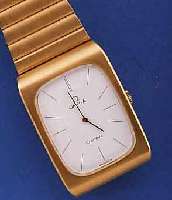 OMEGA HERRENARMBANDUHR, SCHWEIZ UM 1973, .ETALL HARTVERG., INCL. EDELST.-BAND M. GG- AUFL., EDELST.-BODEN GEDR., 17 ST., RUNDANKER- W., KAL. 625, ...