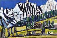 MONOGRAMMIST T N, "AM WILDEN KAISER", MISCH-TECHNIK AUF FESTEM PAPIER, MONOGR. U. DAT. (19)59, 47 X 66 CM, PASSEPARTOUT