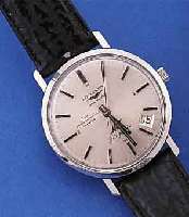 LONGINES HERRENARMBANDUHR AUTOMATIK MODELL FLAGSHIP, SCHNELLSCHWINGER, EDELST., BODEN GESCHR., SELTENE KONSTELLATION, AUF ZIFFERBL. SONDERAUFDR. ...