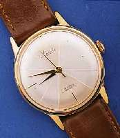 ONSA HERRENARMBANDUHR, SCHWEIZ UM 1964, AUF- WEND. GG 750/000-GEH., BODEN GESCHR., FLACHE GESAMTAUSF., 21 ST., HANDAUFZUG, BASISKAL. ETA 2390, UHR ...