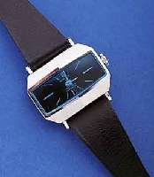 GENEVE/GLASHÜTTE/OCTO DAMENARMBANDUHR, UM 1972, EHEM. DDR, FüR DEN EXPORT, METALL HART- VERCHR., EDELST.-BODEN GEDR., BLAU GET. KON- KAVGL., ...