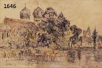 SPIRSPIRO, EUGEN, 1874 BRESLAU-1972 NEW YORK, ANSICHT VON SEEON AM CHIEMSEE, BLEISTIFT UND BUNSTIFT AUF PAPIER, RE. U. SIGNIERT, CA. 20,5 X 30 ...