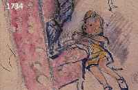 STEIGERWALDT, E., AQUARELL, KüNSTLER DES SIMPLIZISSIMUS, R. U. MONOGRAMMIERT, MäRCHEN- STUNDE, M. CA. 18 X 22,5 CM, PP