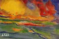 MALSKAT, LOTHAR, 1912 OSTPREUSSEN-1988 LüBECK, AQUARELL, SONNENAUFGANG, UNT. GLAS, RAHMEN,M. CA. 24 X 31,5 CM