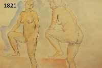 WIMMWIMMER, FRITZ, 1879 ROCHLITZ - 1960 NEUBURG, AQUARELL, ZWEI STEHENDE WEIBL. AKTE, RE. UNTEN SIGN., PP. UNT. GL. UND RAHMEN, M. CA. 34 X 41 CM
