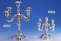 5-ARMIGER KERZENLEUCHTER, DEUTSCH 925ER SILBER MEISTERMARKE GEYER & KRAUS, BAROCKSTIL, FUß GEFüLLT, H CA. 19 CM, D CA. 20 CM, TOTAL CA. ...