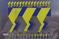HAJEK,HAJEK, O.H., GEB. 1927, SIEBDRUCK IN GRÜN UND BLAU AUF ALUMINIUMPLATTE SILBERFARBEN ÜBERMALT, GERITZTE SIGNATUR MIT BEZEICHNUNG 74/90, CA. ...
