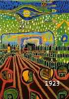 HUNDERTWASSER, FRIEDENSREICH, 1928 - 2000, REGEN AUF REGENTAG, AUS DER REGENTAGMAPPE 2303/3000, SIGNIERT, HWG 48, CA. 65 X 47,5 CM,UNTER GLAS, ...