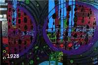 HUNDERTWASSER, FRIEDENSREICH, 1928 - 2000, STRAßE DER ÜBERLEBENDEN, A.D. REGENTAGMAPPE 2303/3000, SIGNIERT, HWG 45, CA. 47,5 X 67 CM