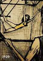 BUFFET, BERNARD, 1928-2000, FARBLITHOGRAPHIE, SIGN. UND NUM. 72/120, DES TRAPEZISTES, CA. 67 X 47 CM, U.GL., R.