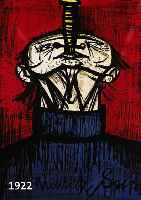 BUFFET, BERNARD, 1928-2000, FARBLITHOGRAPHIE, SIGN. UND NUM. 72/120, L'AVALEUR DES SABRES, CA. 68 X 48 CM, U.GL.,R.