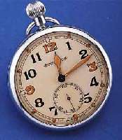JAEGER LE COULTRE MILITäRTASCHENUHR, FüR DIE BRIT. ARMEE, SO REG.-GRAV. AUF GEH.-BODEN,METALL HARTVERCHR., KONTRASTZIFFERBL., LEUCHT-FARB. ...