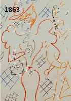 COCTCOCTEAU, JEAN, 1889-1963, DREI FARBLITHOGRAPHIEN AUS THEATRE, EXEMPLAR 33 VON 50, ED. MOURLOT GRASSET PARIS 1957, JE CA. 22 X 14,5 CM, PP