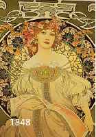 MUCHA, ALPHONSE, 1860-1939, REVERIE, FARBLITHOGRAPHIE VON 1986, VON JIRI MUCHA HANDSIGN., ED. GALERIE DU CENTRE, CA. ...