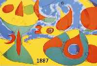 MIRO, JOAN, 1893-1983, OISEAU ZEPHIR, FARBLITHOGRAPHIE AUS DLM 87-89, MAEGHT PARIS 1960, DOPPELBLATT MIT BUGFALTE, CA. 36 X 54 CM, PP