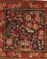 GHOM,PERSIEN CA 60 X 58 CM. FLOR KORKWOLLE.