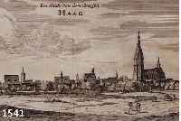 KUPFERSTICH, DEUTSCH, 18. JH., ANSICHT VON HAAG, JOH. PEETERS, CA. 11,5 X 29 CM, PP, U.GL., R.