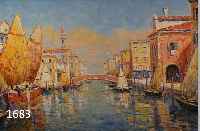 ANDRAE, R., IMPRESSIONIST MITTE 20. JH., VENEDIGANSICHT, CHIOGGIA, ÖL/LWD., SIGN., 60 X 80 CM, R.
