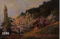 BADISCHER KüNSTLER, ANF. 20. JH., BAUMBLüTE VOR SCHWARZWALDHAUS IM FRüHLING, ÖL/LWD., UNLESERL. SIGN., 51 X 71 CM, R.