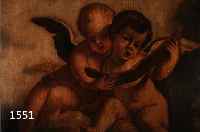 UNBEK. KüNSTLER DES 18. JH., ZWEI MUSIZIERENDE PUTTI, ÖL/HOLZ, 73 X 81 CM, R.